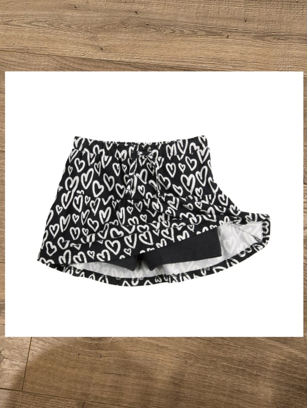 NWT Jumping Beans Black White Heart Skort - Multi sizes available 12M & 18M